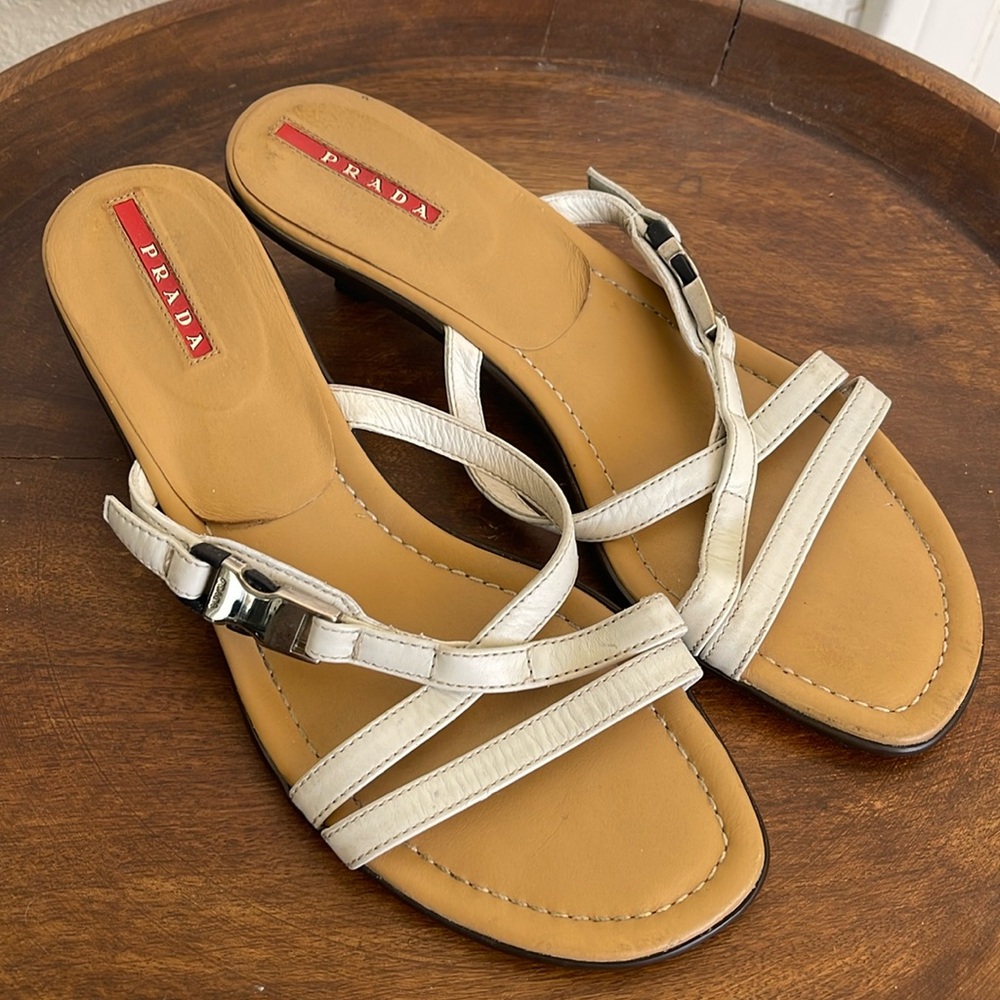 Prada kitten heel sandal